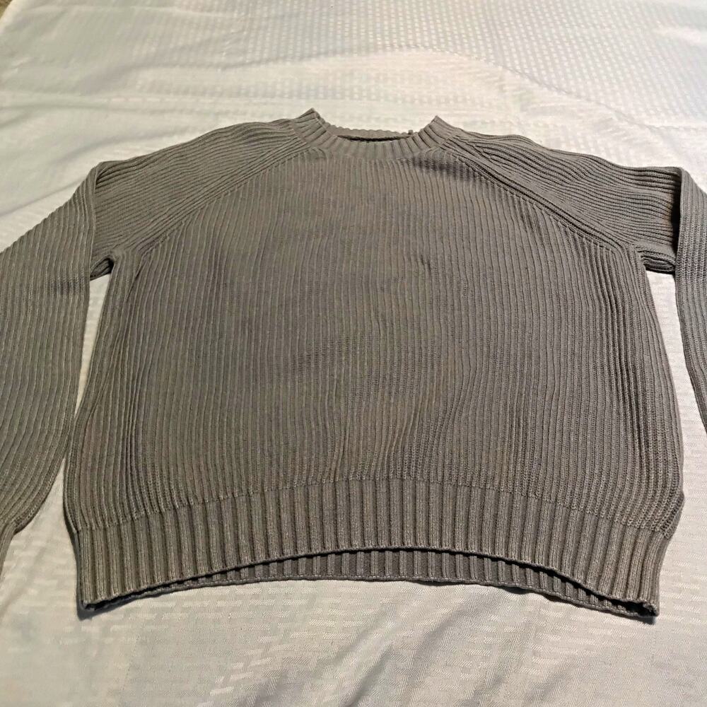 Hollister Boxy Fit Crewneck Ribbed Knit Sweater Cotton Blend Mens Sz. Med.